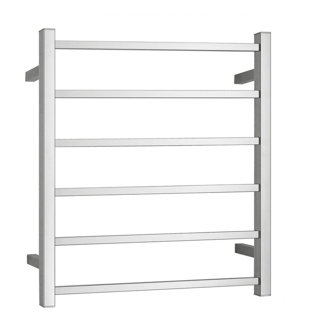 Zenmo Qubi Heated Stainless Steel Towel Ladder Square Bar in Chrome