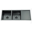 Zenmo Nixon Double Bowl Undermount Sink with Drainer in Gun Metal