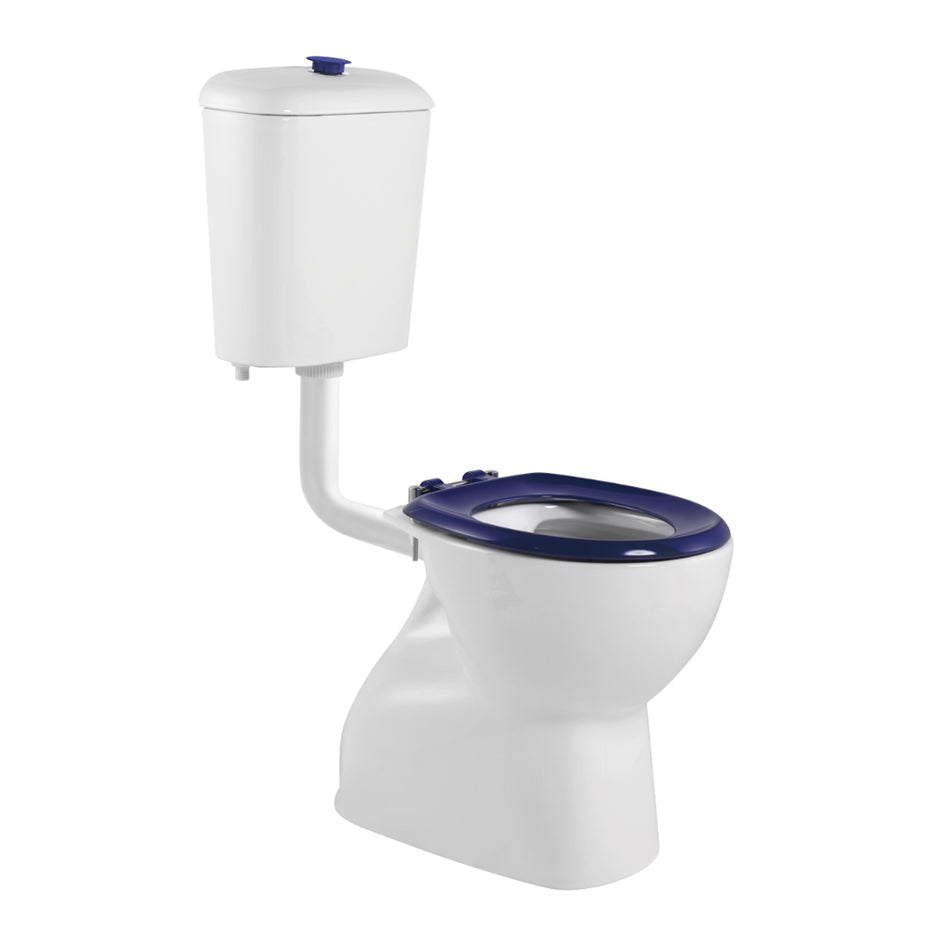 Zenmo Bestcare-II Toilet Suite Blue Button and Seat