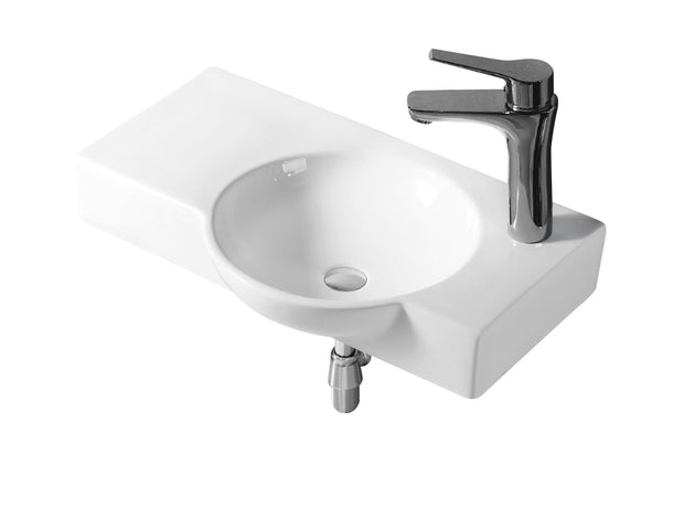 Zenmo Chloe Wall Basin in Gloss White