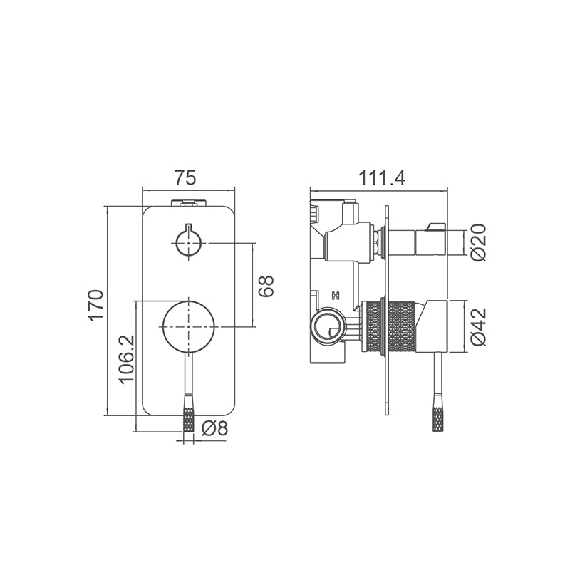 Zenmo Tiara Shower Mixer with Diverter