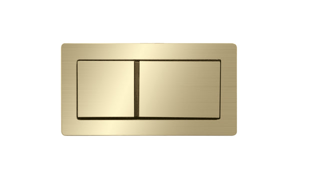 Zenmo Rectangular Toilet Flush Button in Brushed Brass