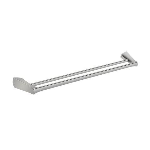 Zenmo Exon 75cm Double Towel Rail in Brushed Nickel