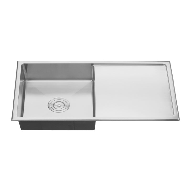 Zenmo Impact Single Bowl Sink with Drainer in Stainless Steel
