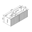 Zenmo Vivo Wall Hung Vanity 1200mm line drawing