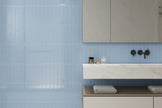 Mido Bluing Glossy Subway Tiles in a room setting