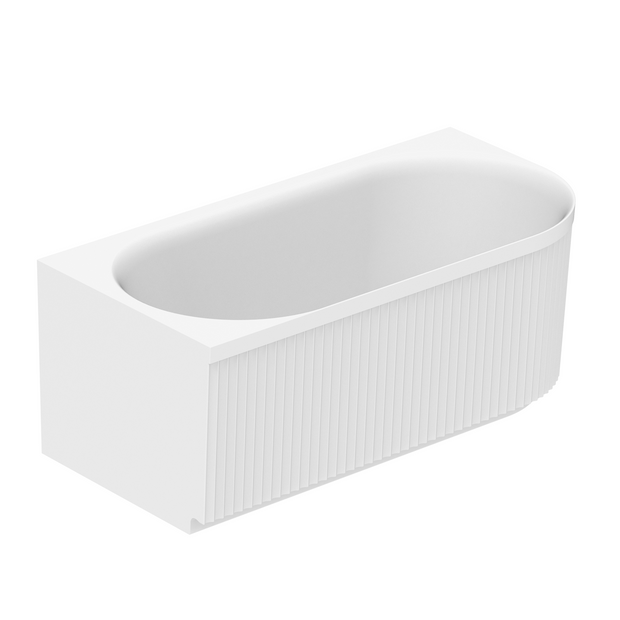 Bronte 1500 Left Corner Matte White Bath