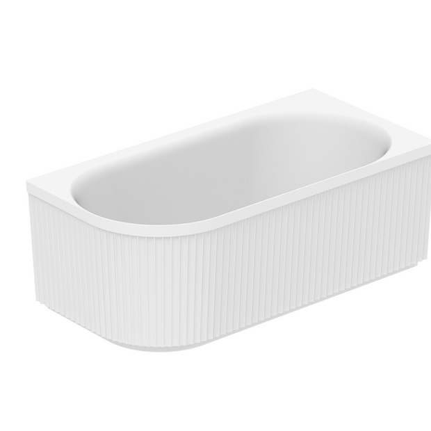 Bronte 1500 Right Corner Matte White Bath