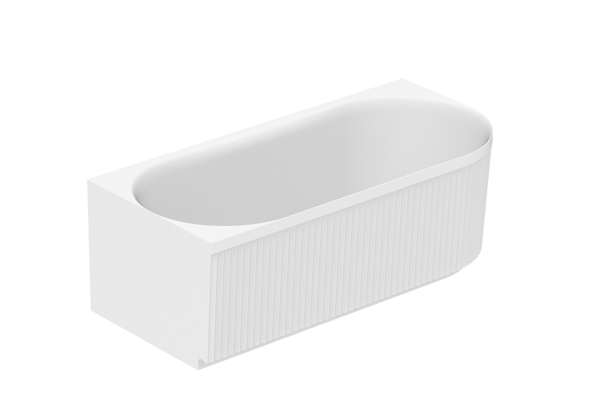 Bronte 1700 Left Corner Gloss White Bath