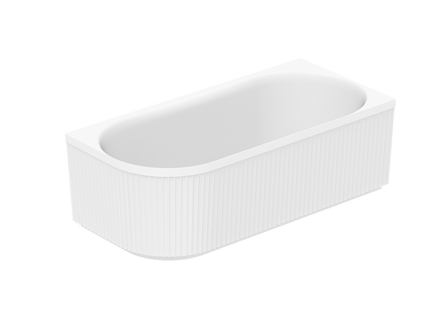 Bronte 1700 Right Corner Matte White Bath