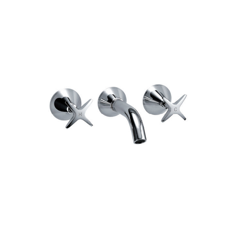 Zenmo Sea Star Fixed Bath Set in Chrome