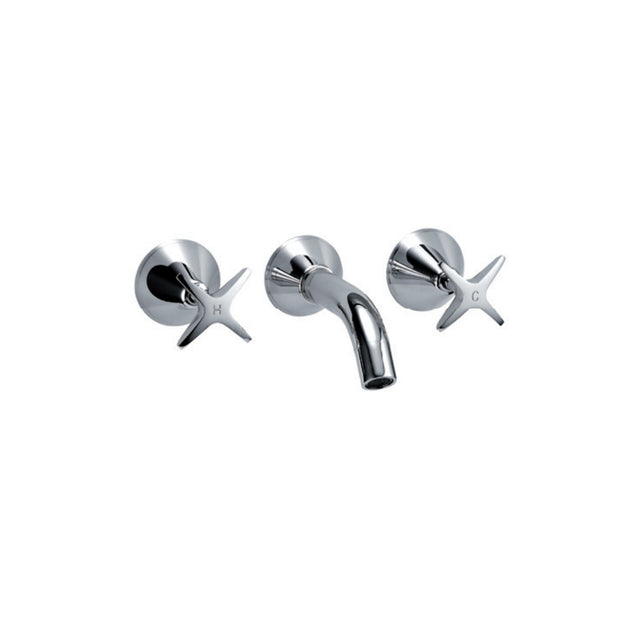 Zenmo Sea Star Fixed Bath Set in Chrome