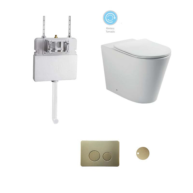 Zenmo Bella Toilet Suite in Brushed Brass