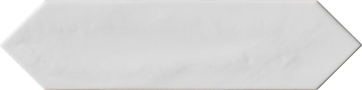 Crayons Bianco Gloss Elongated Hexagon Tiles 75x300mm