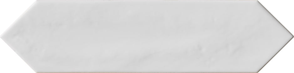 Crayons Bianco Gloss Elongated Hexagon Tiles 75x300mm