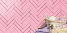Petti Bella Pastel Pink Gloss Subway Tiles tile
