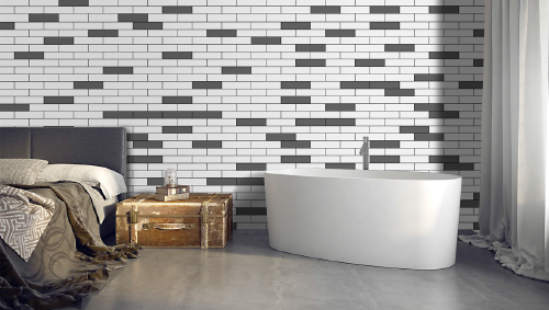 Petti Bella Dark Grey Subway Tiles tile