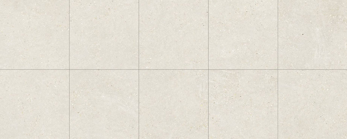 Frammenti White Concrete Look Porcelain Tiles 320x280mm mosaic sheet