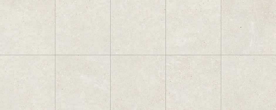Frammenti White Concrete Look Porcelain Tiles 320x280mm mosaic sheet