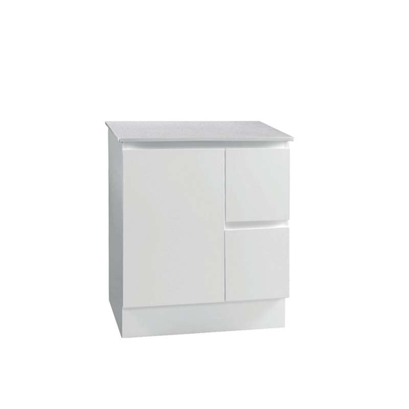 Zenmo Roxio Floor Standing Vanity 750mm White Stone Top (basin not included)