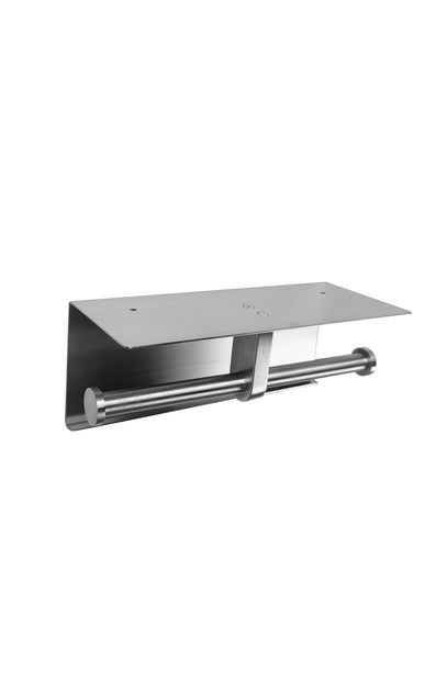 Zenmo Mobi Double Toilet Roll Holder with Cover in Stainless Steel