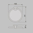 Zenmo Jess Towel Ring line drawing