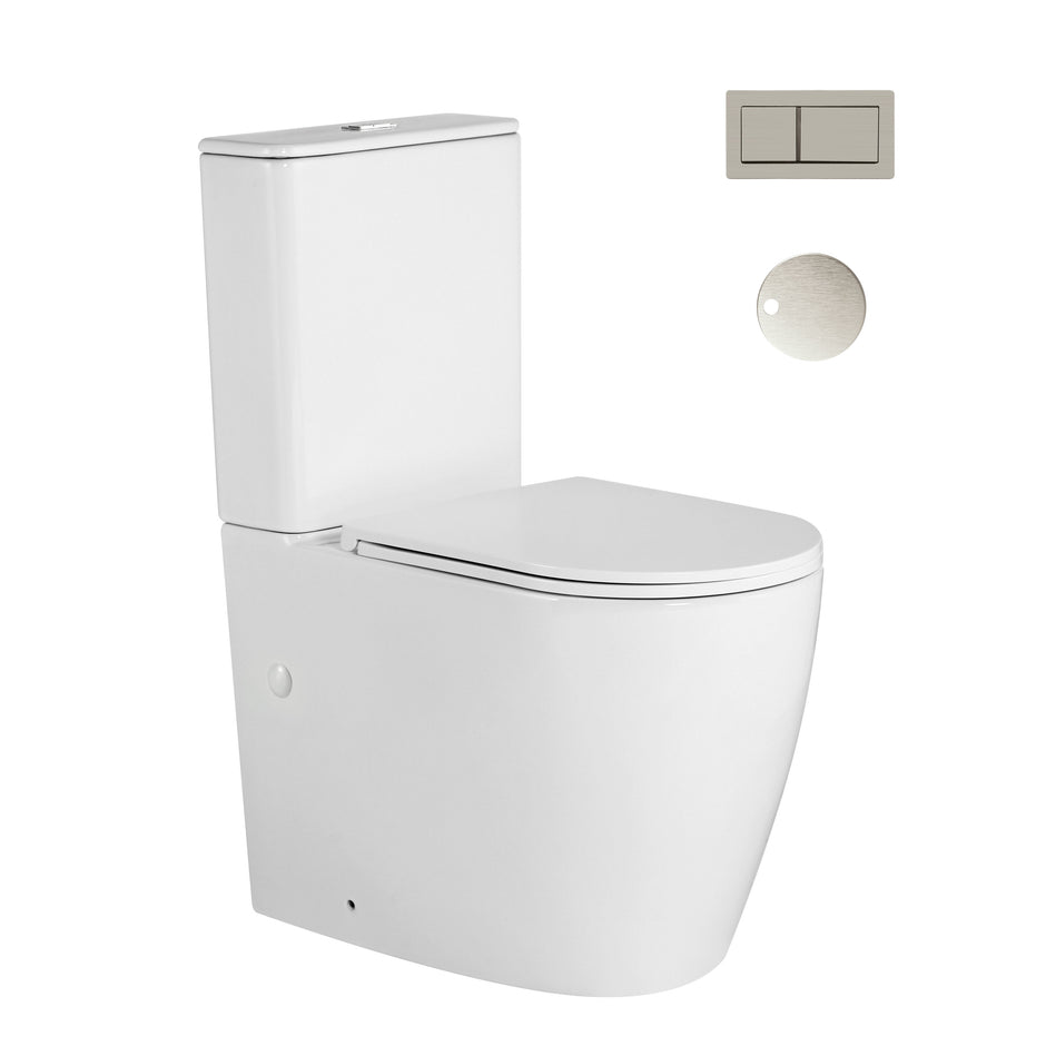 Zenmo Zenmo Toilet Suite in Brushed Nickel