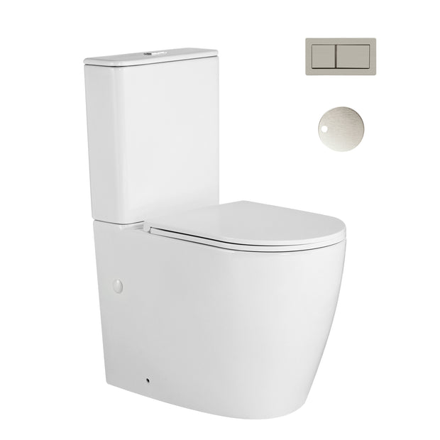 Zenmo Zenmo Toilet Suite in Brushed Nickel