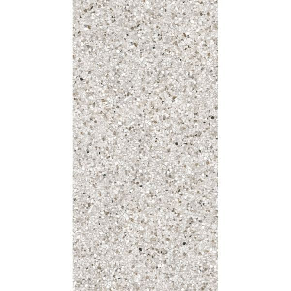 Castle White Matt Terrazzo Look Porcelain Tiles tile