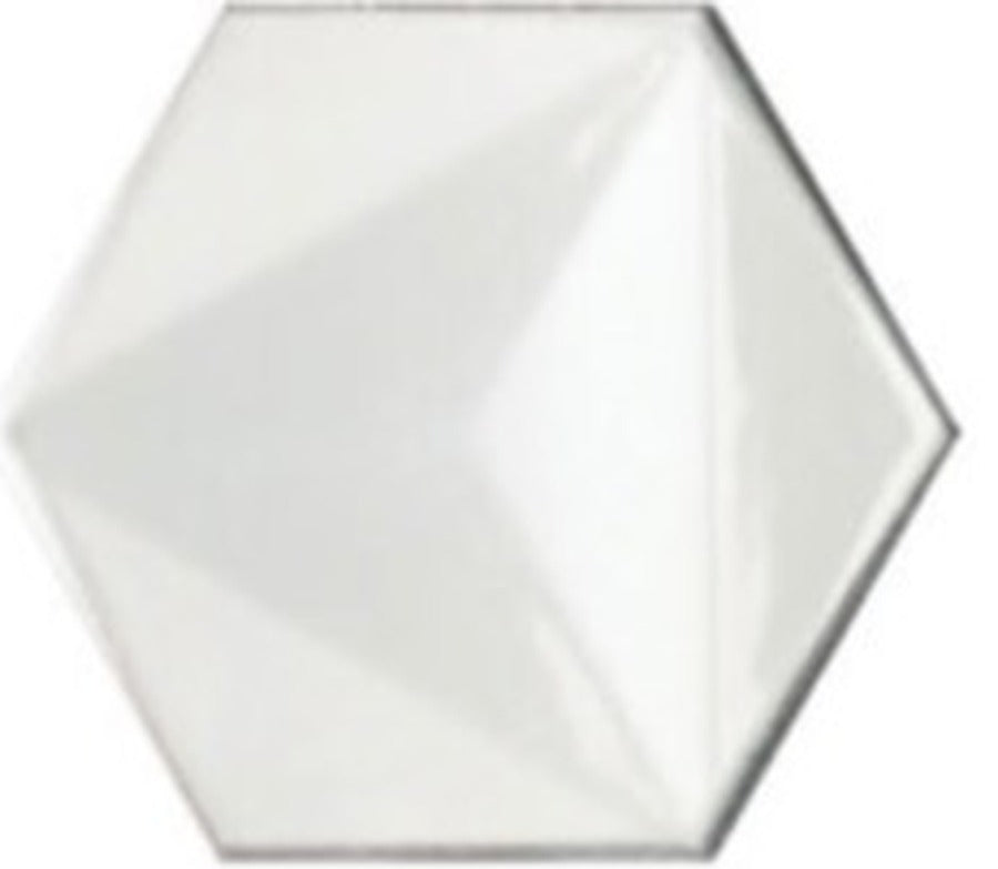 Chroma Bianco 3D Hexagon Tiles 150x173mm