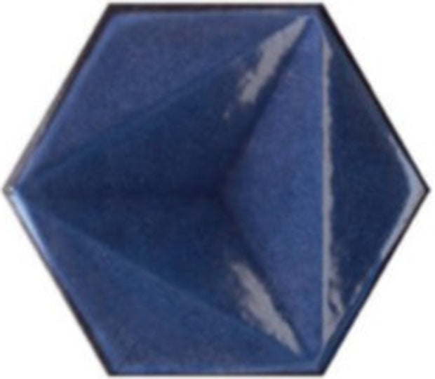 Chroma Blu 3D Hexagon Tiles 150x173mm