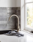 Round Gooseneck Kitchen Mixer Tap - PVD Brushed Nickel