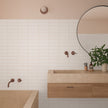 Coastal Blanc Matt Ceramic Subway Tiles 65x200mm in a room setting