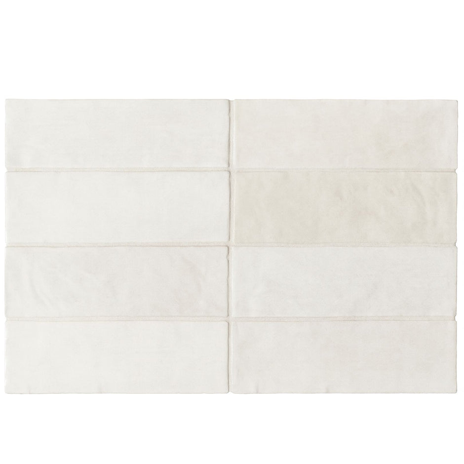 Coastal Blanc Matt Ceramic Subway Tiles 65x200mm tile