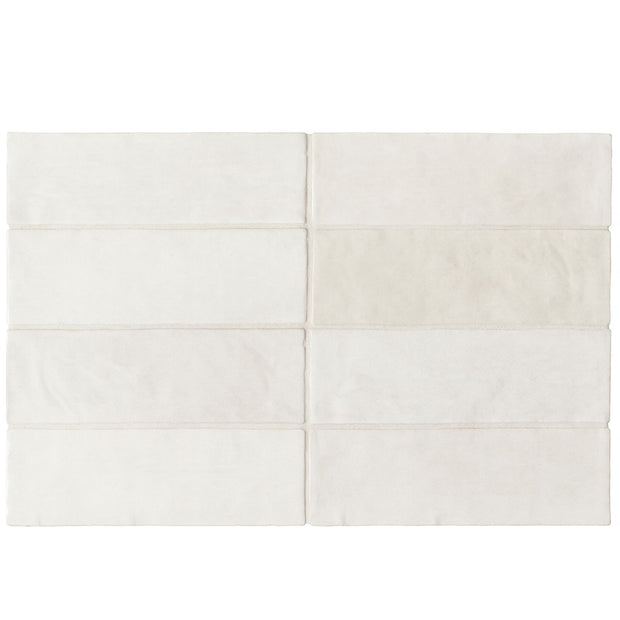 Coastal Blanc Matt Ceramic Subway Tiles 65x200mm tile