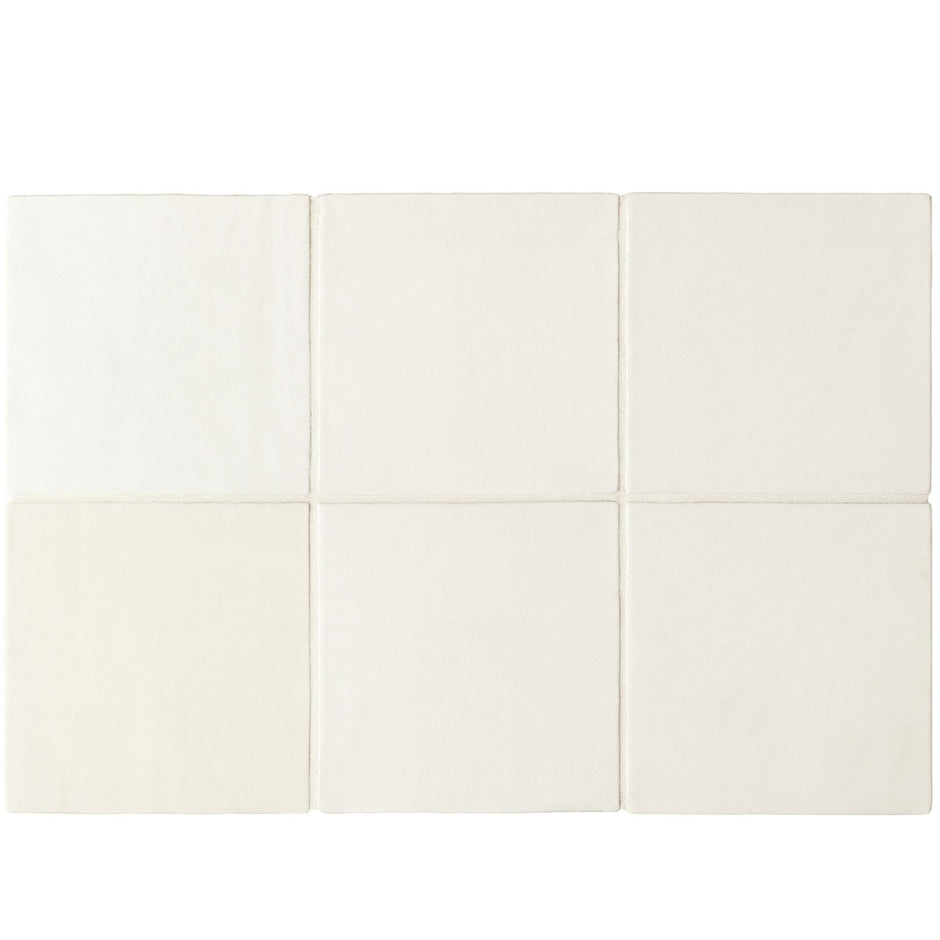 Coastal Blanc Matt Ceramic Tiles 132x132mm tile