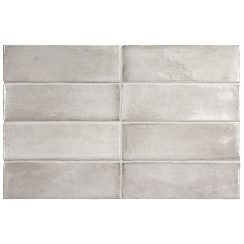 Coco Amber Grey Gloss Porcelain Subway Tiles tile