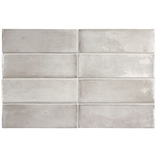Coco Amber Grey Gloss Porcelain Subway Tiles tile