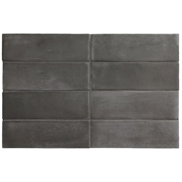 Coco Black Hat Matt Porcelain Subway Tiles tile