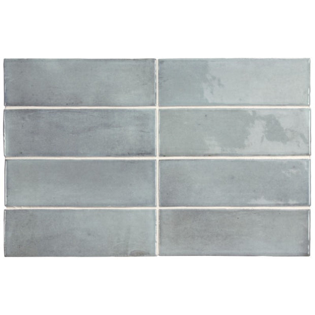 Coco Blue Grass Gloss Porcelain Subway Tiles tile
