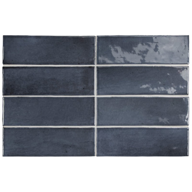 Coco Blue Night Gloss Porcelain Subway Tiles tile