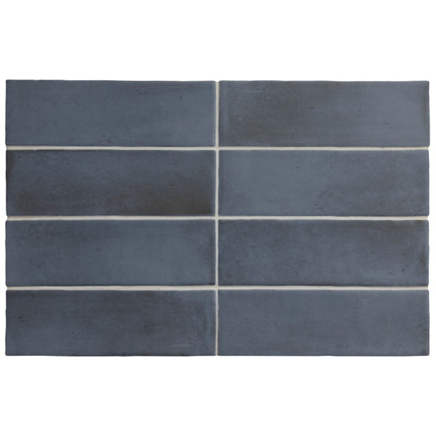 Coco Blue Night Matt Porcelain Subway Tiles tile