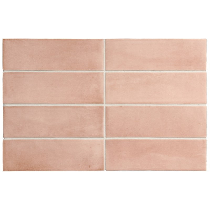 Coco Orchard Pink Matt Porcelain Subway Tiles tile