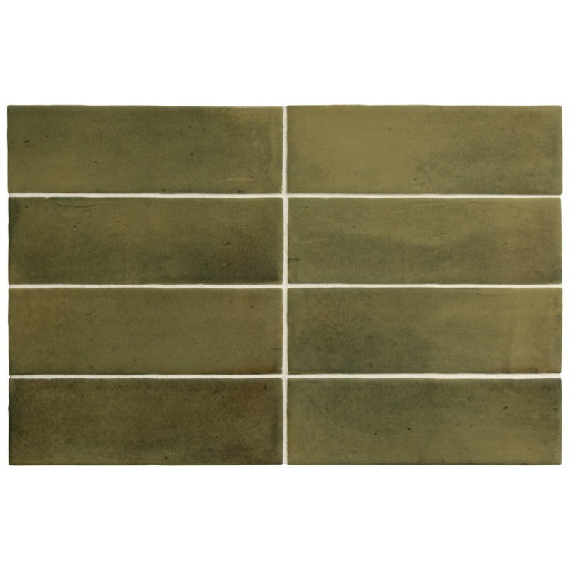 Coco Verde Matt Porcelain Subway Tiles tile
