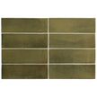 Coco Verde Matt Porcelain Subway Tiles tile