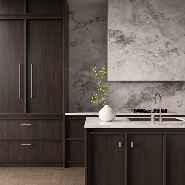 Öppen T-Pull Cabinet Handle (Brushed) - Lustre Bronze