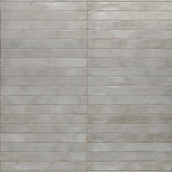 Colors Light Grey Gloss Porcelain Subway Tiles in a room setting