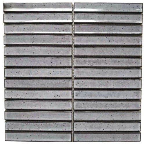 Concave Grey Gloss Porcelain Mosaic tile