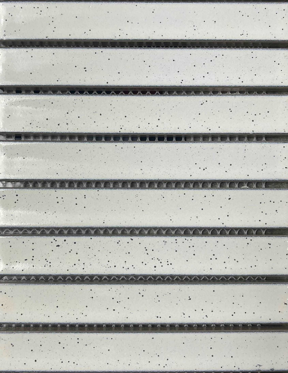 Concave Ice Gloss Porcelain Mosaic in a room setting