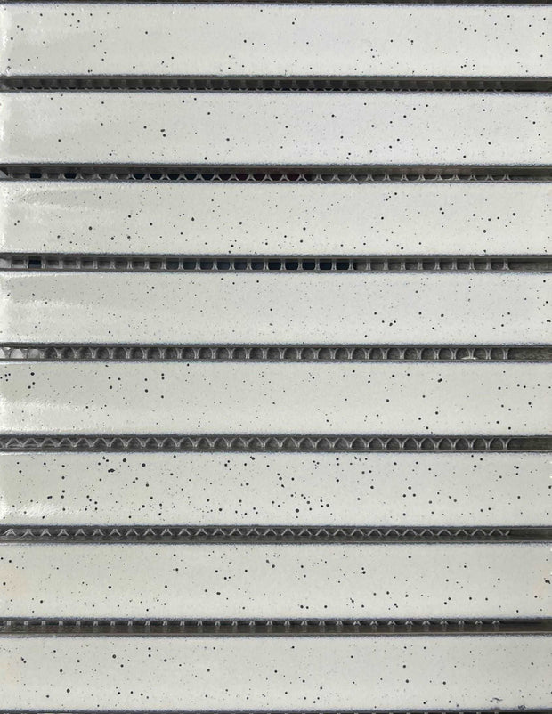 Concave Ice Gloss Porcelain Mosaic in a room setting